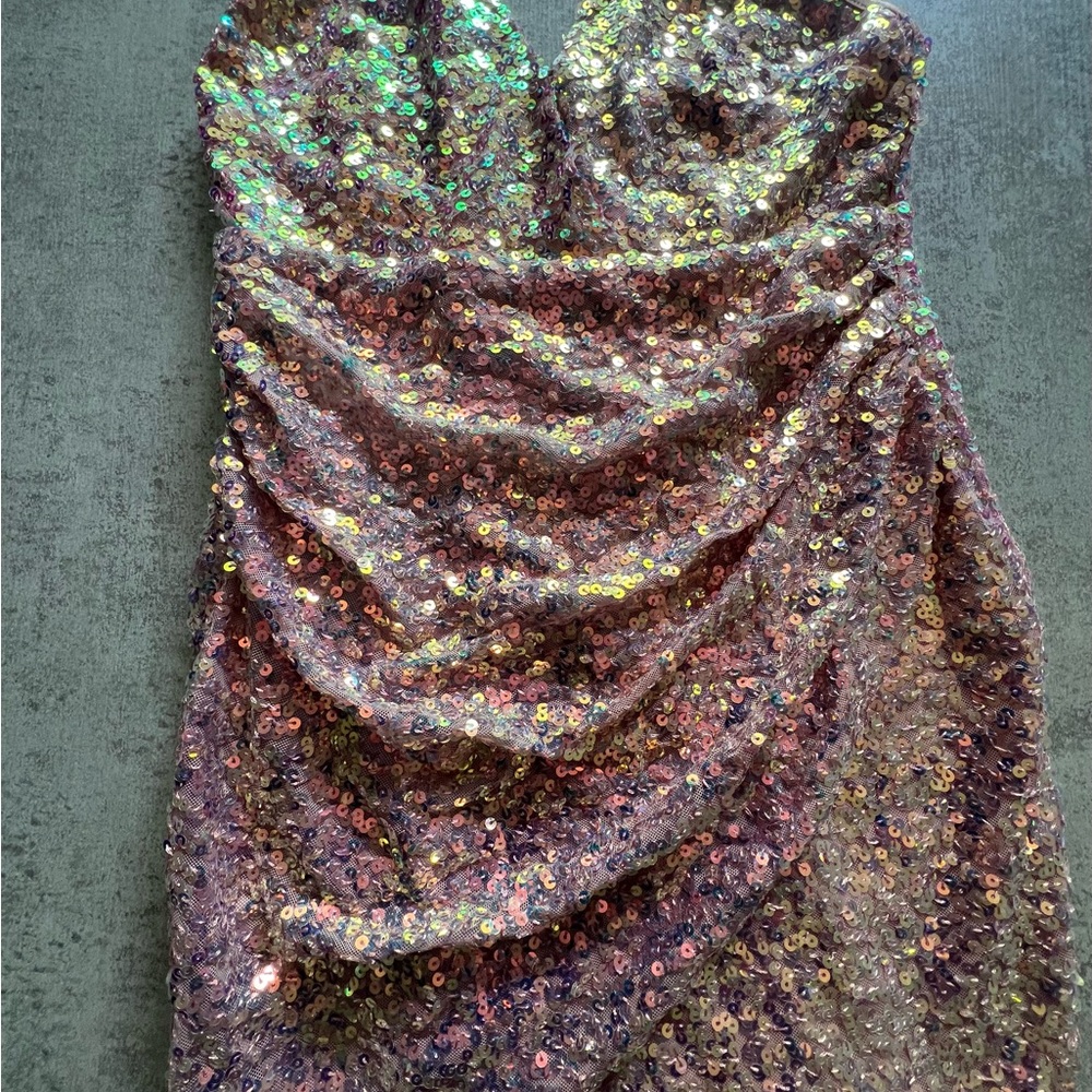 Fashion Nova Multicolor Sequin Dress